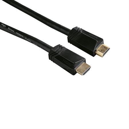 Hama HDMI Ethernet Altın Uçlu 4K Siyah 3s Görüntü Kablosu 5m