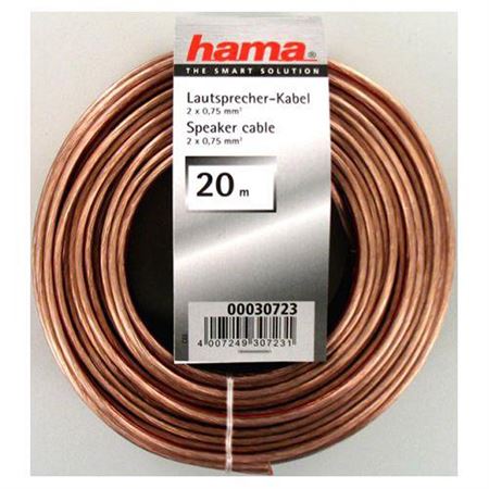 Hama 30723 2 x 0.75mm² Transparan Ses Kablosu 20m