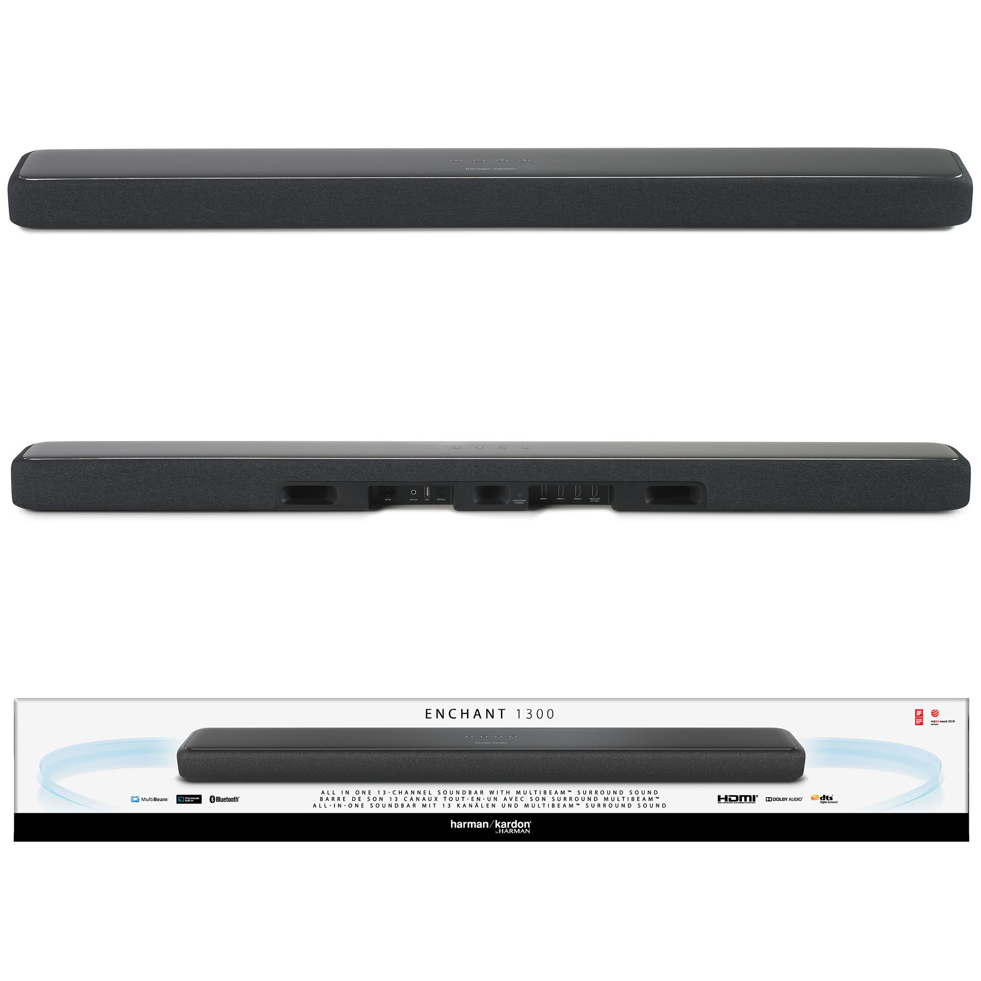 Enchant 1300 Siyah 13 Kanallı Soundbar ve Wireless Subwoofer Seti