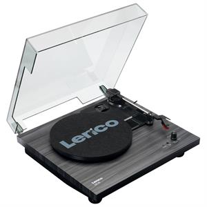 Lenco LS-10 Siyah Ahşap Desenli Dahili Hoparlörlü Pikap