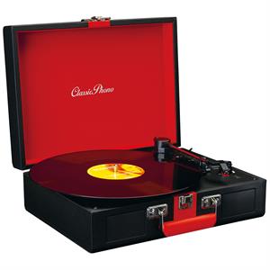 Lenco TT-110BKRD Siyah Kırmızı Dahili Hoparlörlü Bluetooth Çantalı Pikap