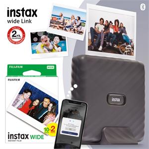 Instax Wide Link Gri Akıllı Telefon Yazıcısı ve 20'li Film