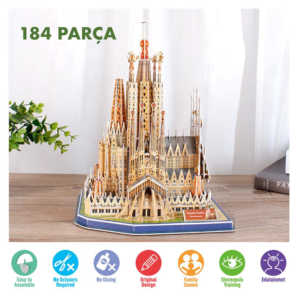 Cubic Fun National Geographic Serisi Sagrada Famillia 3D Puzzle