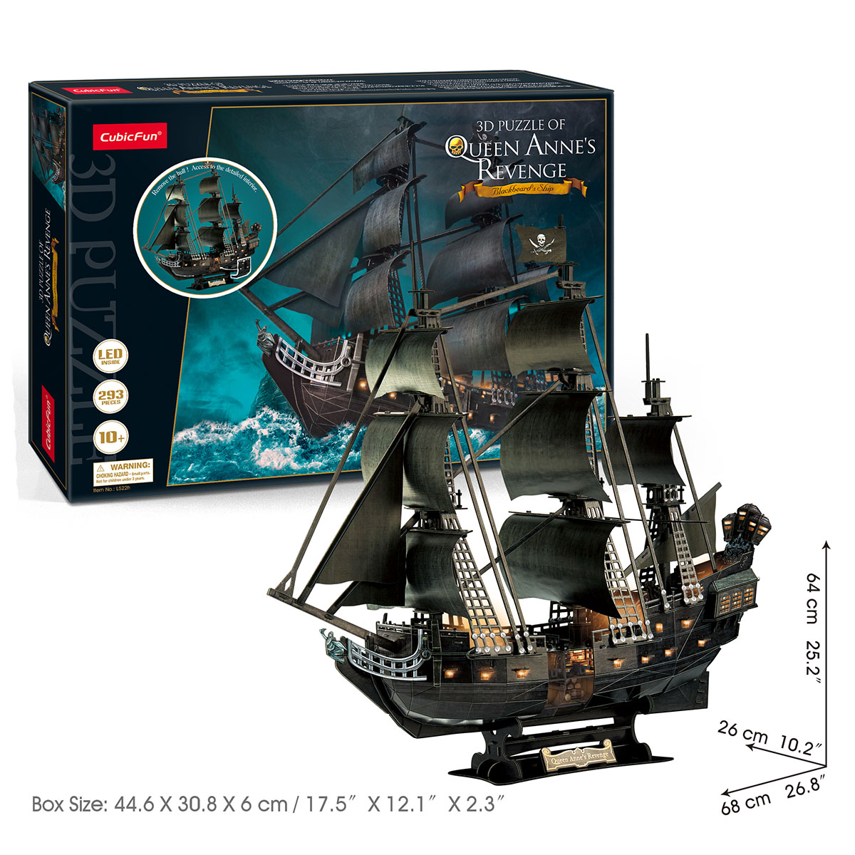 Cubic Fun Queen Anne's Revenge 3D Puzzle 293 Parça (LED Işıklı)