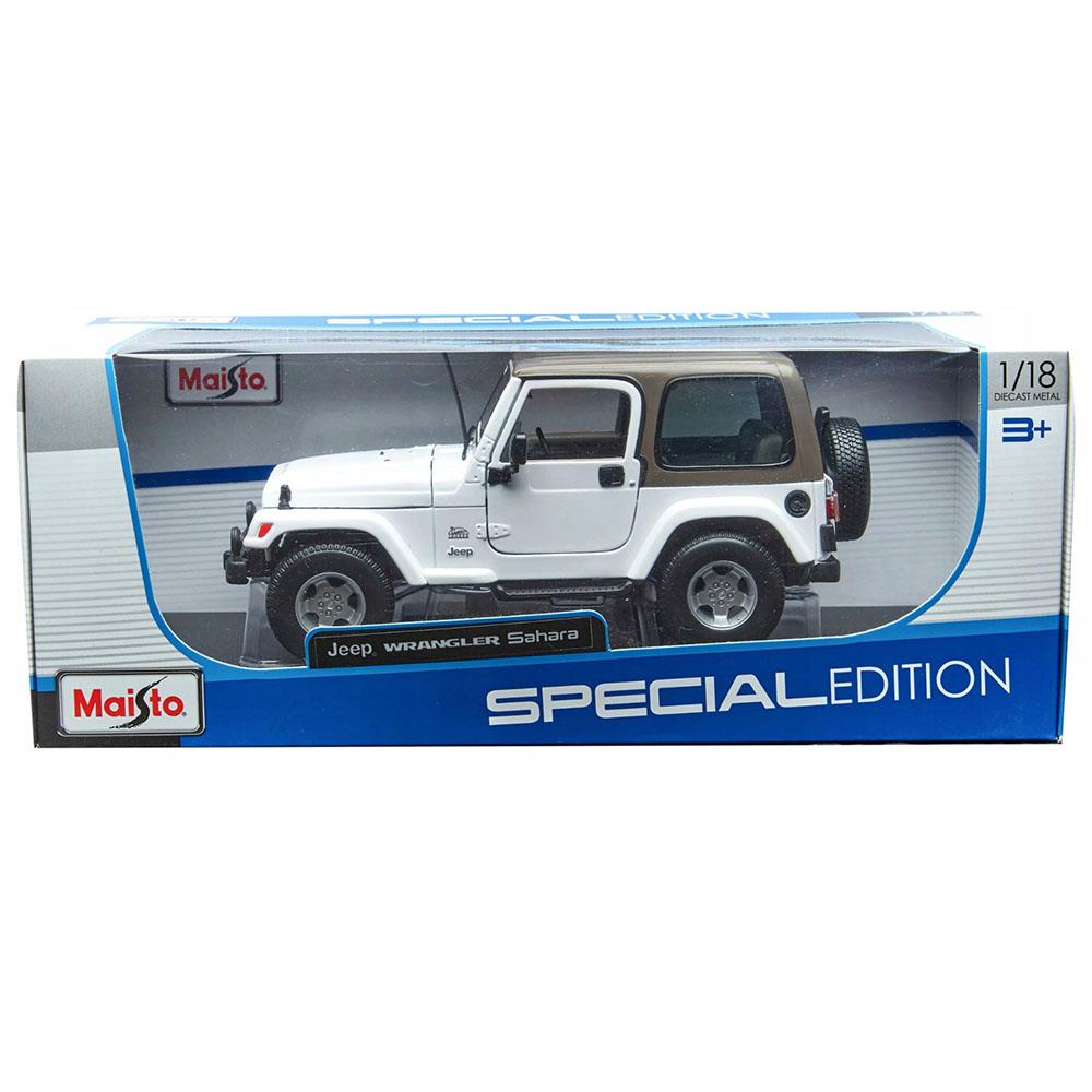 Maisto Jeep Wrangler Sahara 1/18 - En Boîte - Occasion - Véhicule Miniature F1