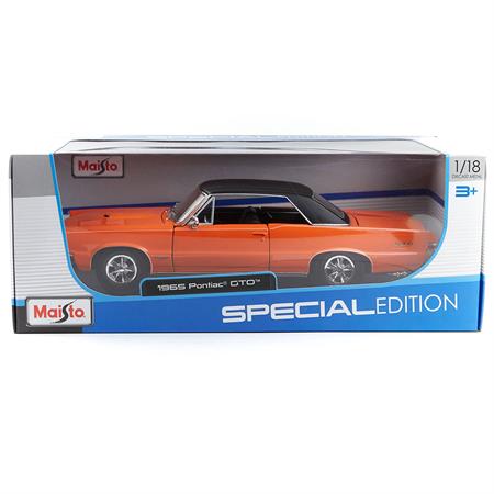 マイスト　1/18 1965 Pontiac Maisto 1:18 1965 Pontiac GTO Model Araba - Turuncu