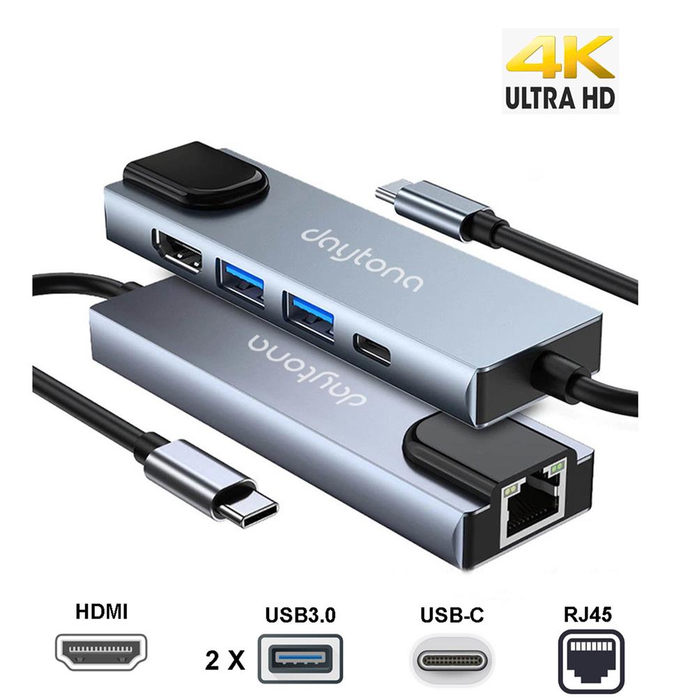 Daytona FC55 Macbook Uyumlu Type-C To 2xUSB 3.0 Gigabit Ethernet