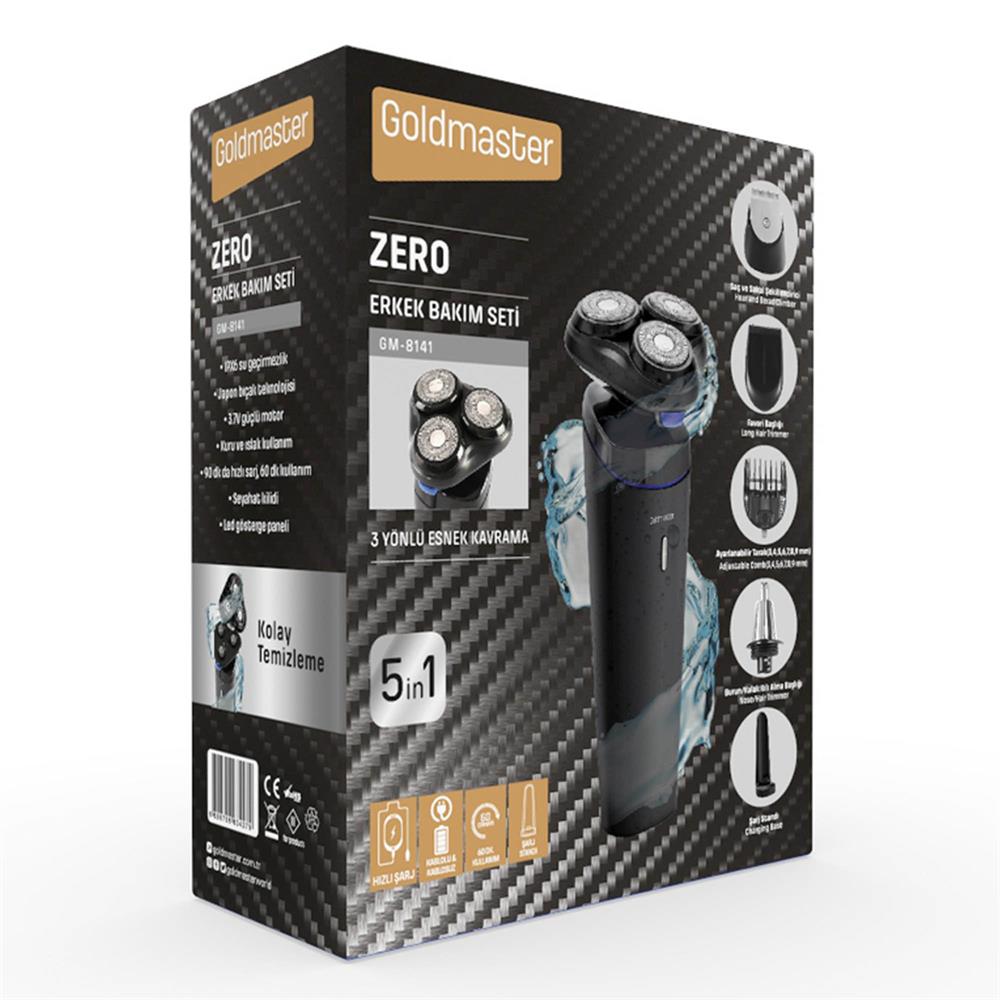GoldMaster Zero Şarj Standlı Oynar Başlıklı Islak Kuru 5 in 1