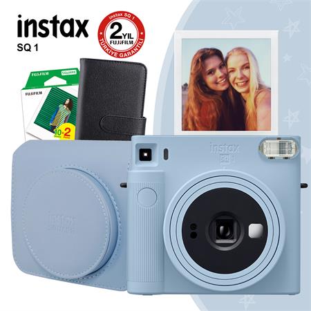 Instax SQ1 Buz Mavi Fotoğraf Makinesi ve Hediye Seti 1