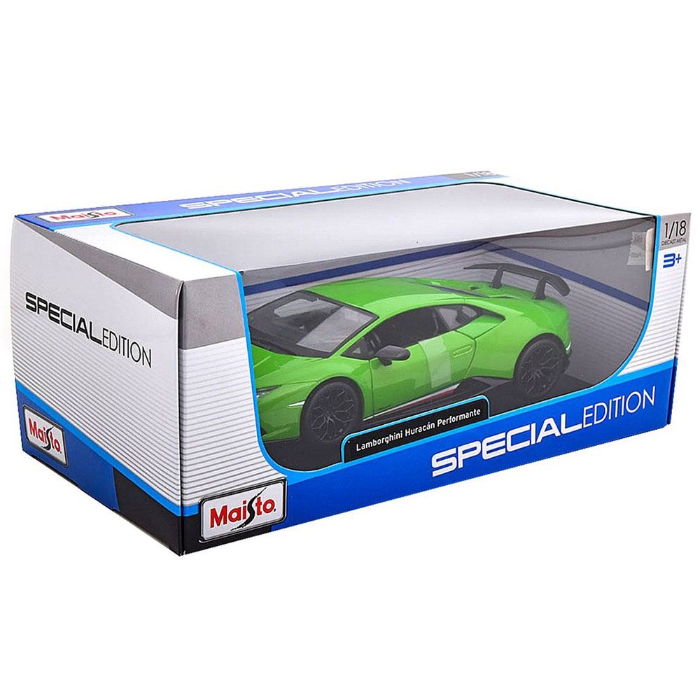 Lamborghini Huracan Performante 1/18 Maisto - Modèle Réduit Vert - Neuf