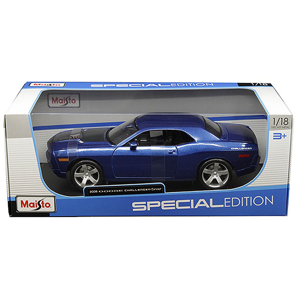 Maisto 2006 Dodge Challenger Concept 1:18 Model Araba Lacivert