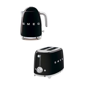 Smeg Çelik Kettle Ve 2x1 Ekmek Kızartma Makinesi Seti-KLF03BL-TSF01BL