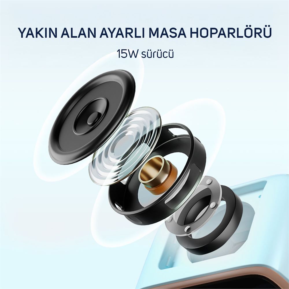 Divoom Ditoo Pro Uyarlanabilir Piksel Ekranlı Bluetooth Hoparlör, Mavi