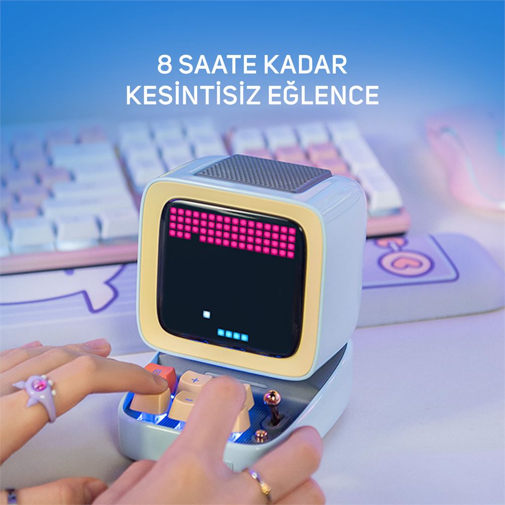 Divoom Ditoo Pro Uyarlanabilir Piksel Ekranlı Bluetooth Hoparlör, Mavi