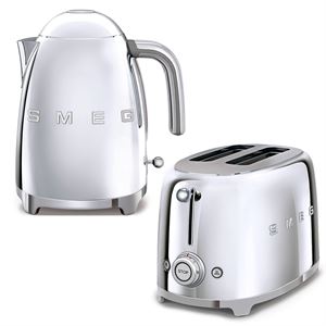 Smeg Paslanmaz Çelik Kettle ve 1x2 Ekmek Kızartma Makinesi Seti