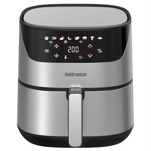 Goldmaster Chefcook 2000 Watt Yüksek Güç 6,4 Litre Inox Geniş Xxl Dokunmatik Airfryer Yağsız Sıcak Hava Fritözü-GM-7492-MK-2