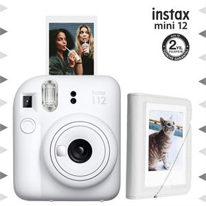 Instax mini 12 Beyaz Fotoğraf Makinesi ve 28'li Mini Albüm Seti