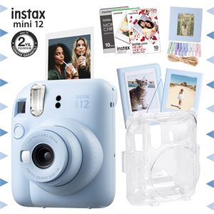 Instax mini 12 Mavi Fotoğraf Makinesi-30'lu Film-Albüm-Mandal-Çerçeve ve Kılıf Mega Set 3