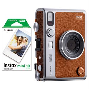 Instax Mini Evo Kahverengi Fotoğraf Makinesi ve 10'lu Film