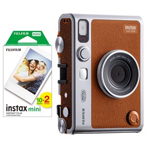 Instax Mini Evo Kahverengi Fotoğraf Makinesi ve 20'li Film