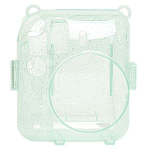 Instax Mini 12 Makine Uyumlu Yeşil Simli Pleksi Kılıf