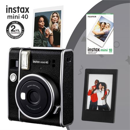 Instax Mini 40 Fotoğraf Makinası-10lu Film ve Çerçeve