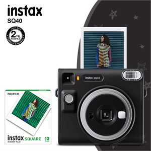 Instax SQ40 Siyah Fotoğraf Makinesi ve 10lu Kare Film
