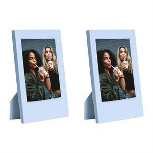Instax Mini Film Uyumlu Mavi 2'li Klasik Fotoğraf Çerçeve Seti
