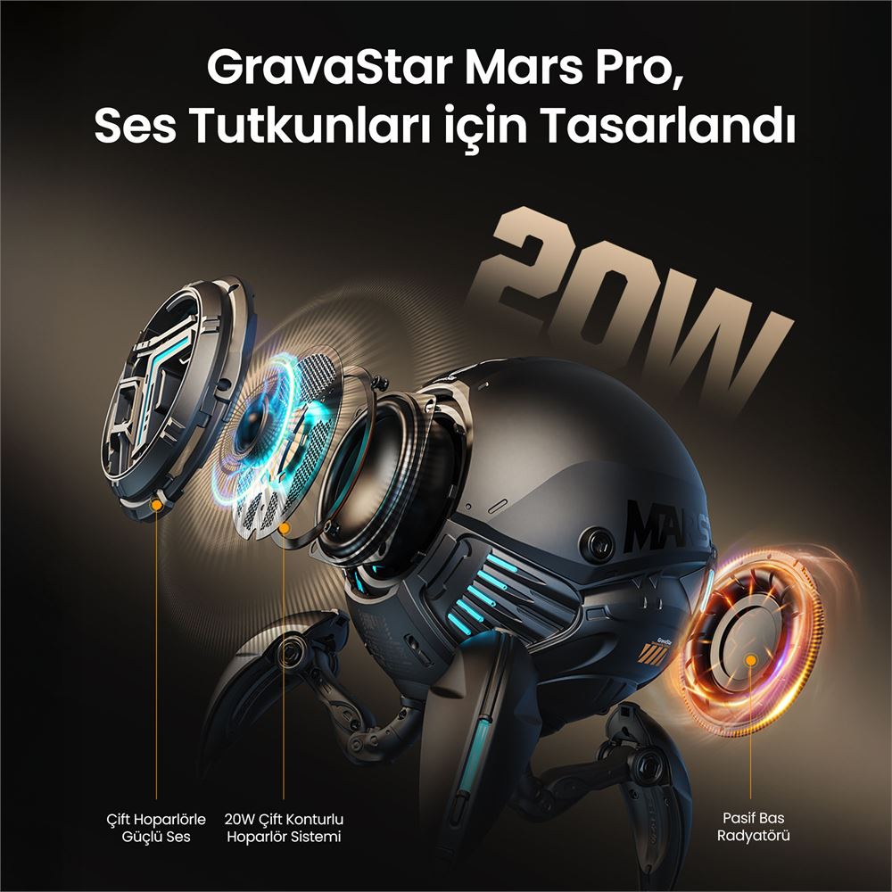 【新品・未使用】Gravastar Mars Pro Aquarius GravaStar Bluetooth Speaker Mars Pro Special Edition Aquarius