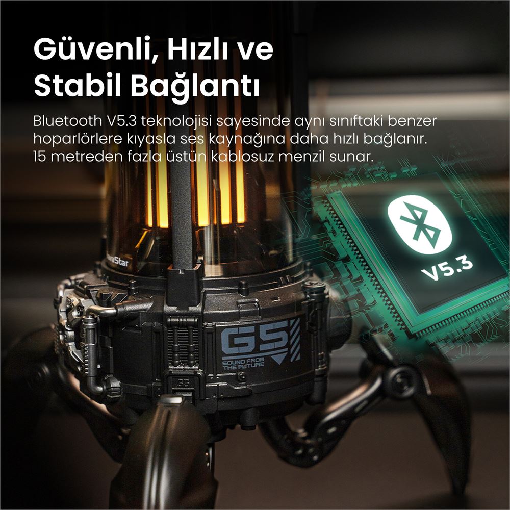 GravaStar Supernova 25W Bluetooth Hoparlör, Matt Black
