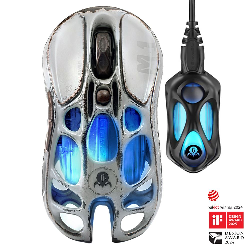 マウス・トラックボール GravaStar MERCURY M1 PRO Gravastar Mercury M1 Pro+ 4K Dongle, RGB 26.000 DPI Optik Gaming