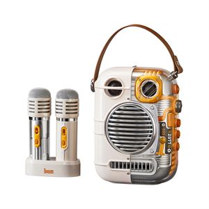 Divoom Spark Pro 80W Çift Mikrofonlu Kablosuz Bluetooth Hoparlör, Taşınabilir Ses Bombası, Beyaz