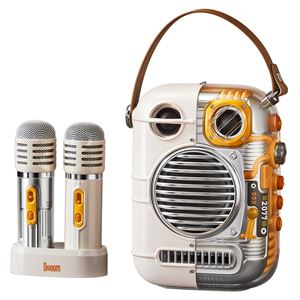 Divoom Spark Pro 80W Çift Mikrofonlu Kablosuz Bluetooth Hoparlör, Taşınabilir Ses Bombası, Beyaz