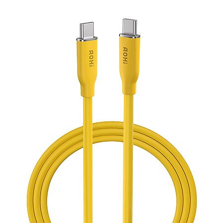 Aohi Silky Type-C to Type-C 1m PD 3.1 480Mbps 140W Süper Hızlı Şarj/Data Kablosu