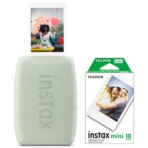 Instax mini Link 3 Yeşil Akıllı Telefon Yazıcısı ve 10'lu mini Film