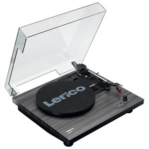 Lenco LS-10n Siyah Ahşap Desenli Dahili Hoparlörlü Pikap