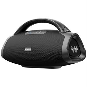 W-KING X20 Bluetooth Hoparlör, 300W Boombox Ultra Bass, 24 Saate Varan Çalma Süresi, IPX7 Suya Dayanıklı, Kablosuz Stereo TWS, Powerbank/Usb/TF/Aux/EQ App/Bluetooth 5.3, Ses Bombası Siyah