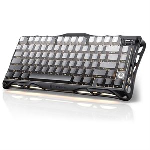 GravaStar Mercury K1 RGB Kablosuz Mekanik Gaming Klavye, Alüminyum Çerçeveli, İngilizce Q, Siyah
