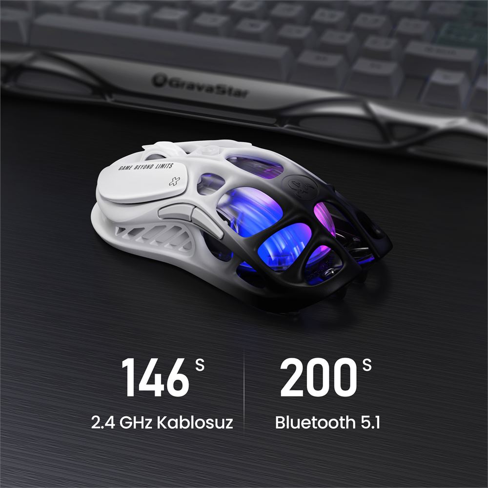 Gravastar Mercury M1 Pro RGB 26.000 DPI Optik Gaming Mouse