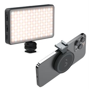 ShiftCam Apple Uyumlu ProLED Magsafe Selfie Çekim Işığı ve SnapShoe Siyah Magsafe Aksesuar Montaj Aparatı