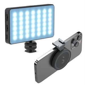 ShiftCam Apple Uyumlu ProLED Magsafe RGB Selfie Çekim Işığı ve SnapShoe Siyah Magsafe Aksesuar Montaj Aparatı