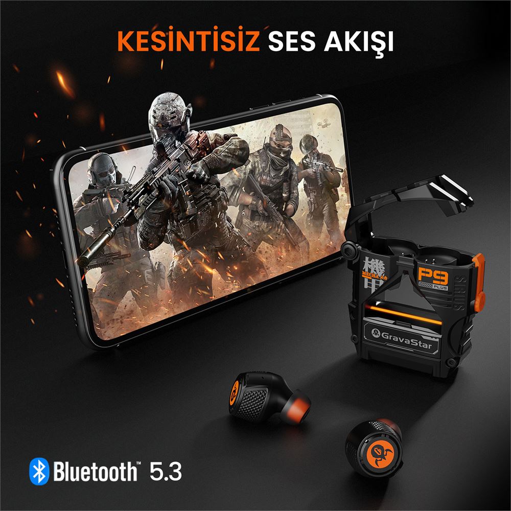 GravaStar Sirius Plus ANC Bluetooth Kulakiçi Kulaklık, Kablosuz, Black