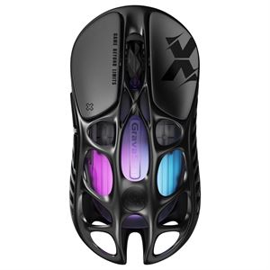 GravaStar Mercury X RGB 32.000 DPI Optik Gaming Mouse, Kablosuz, Galaxy Black