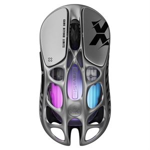 GravaStar Mercury X RGB 32.000 DPI Optik Gaming Mouse, Kablosuz, Interstellar Silver