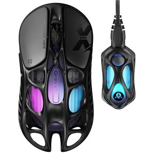 GravaStar Mercury XPro RGB 32.000 DPI Optik Gaming Mouse+8K Dongle, Kablosuz, Galaxy Black