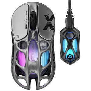 GravaStar Mercury XPro RGB 32.000 DPI Optik Gaming Mouse+8K Dongle, Kablosuz, Interstellar Silver