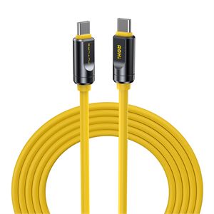 Aohi The Future Adonis Type-C to Type-C 1m PD 3.1 120Gbps 240W 8K Süper Hızlı Şarj/Data Kablosu, Sarı