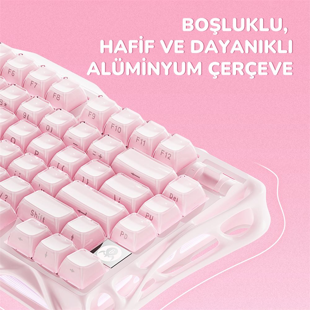 GravaStar Mercury K1 RGB Kablosuz Mekanik Gaming Klavye, İngilizce
