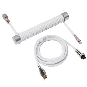 GravaStar Sarmal Aviator USB to Type-c  Mekanik Klavye Uyumlu Oyuncu Kablosu, 1.85m, Beyaz
