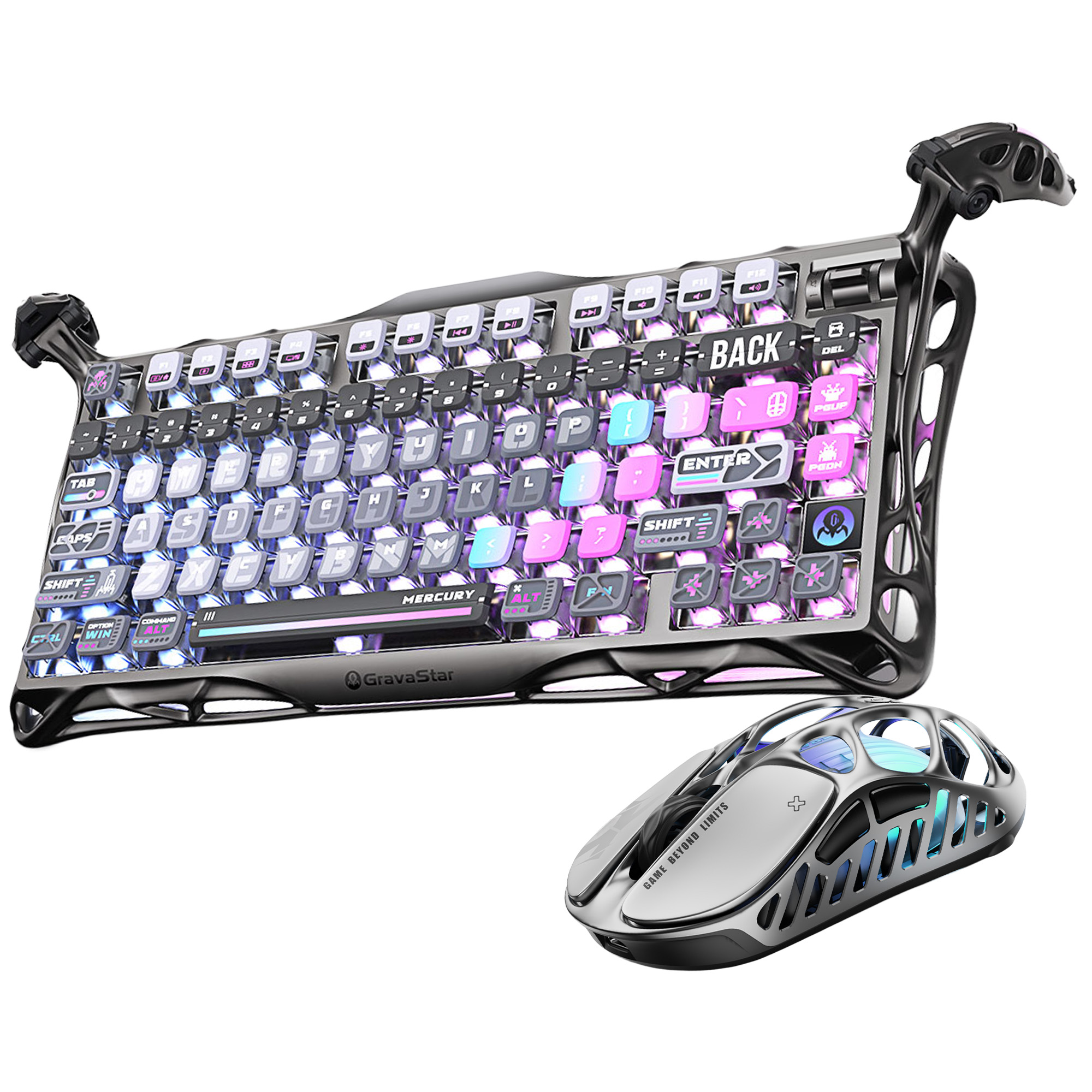 GravaStar Mercury K1 Pro Mekanik Gaming Klavye ve X Kablosuz Optik